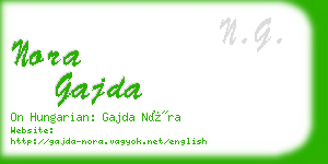 nora gajda business card